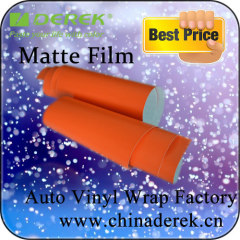 Car Color Change Film With Air Free Bubbles Matt Orange Color