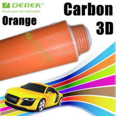 Orange Carbon Fiber Film/Car Carbon Vinyl with Air free Bubbles