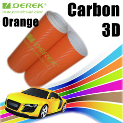 Orange Carbon Fiber Film/Car Carbon Vinyl with Air free Bubbles