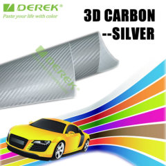 3D Carbon Fiber Vinyl Rolls Carbon Fiber Film With Air Free Channels