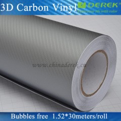 3D Carbon Fiber Vinyl Rolls Carbon Fiber Film With Air Free Channels