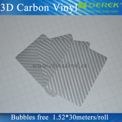 3D Carbon Fiber Vinyl Rolls Carbon Fiber Film With Air Free Channels