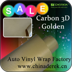 3D Carbon Fiber Vinyl Car Sticker With Air Free Bubbles