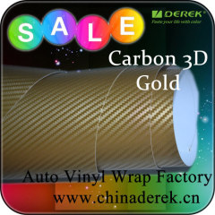 3D Carbon Fiber Vinyl Car Sticker With Air Free Bubbles