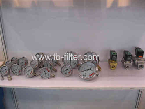 Liquid Filled Pressure Gauge With Compatible Gases And Liquids