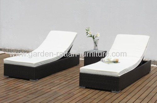 Wicker Chaise Lounge outdoor garden set