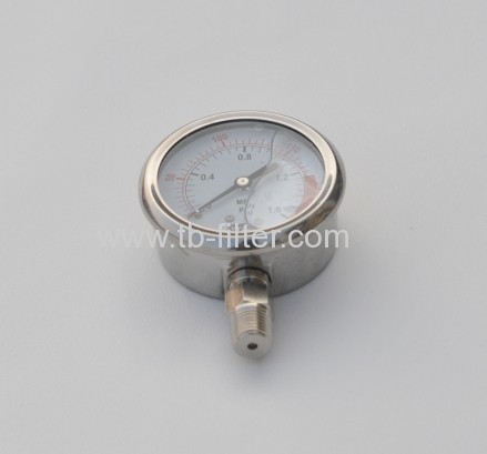 Liquid Filled Pressure Gauge for Hydraulic