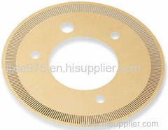 Encoder disk with precision slot and non-burrs and stresses