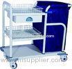 Medical Trolleys , Epoxy Coated Steel Laundry Trolley For Nurse