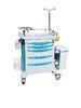 Plastic Medical Crash Cart For Doctor , Manual Hospital ICU Cart