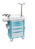 Manual Medical Crash Cart For Clinic With ABS Plastic Top Board