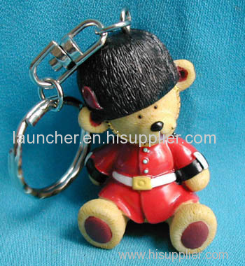 polyrsin resin bear keychain