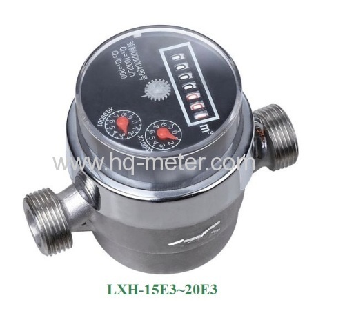 Rotary piston stainless steel water meter