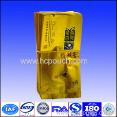 three side sealed aluminum foil packing tea bags