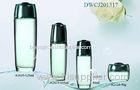 Clear Serum / Lotion Cosmetic Glass Bottle And Jars Set With Plastic Caps