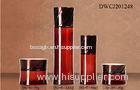 Red Empty Cream Glass Bottles And Jars 120ml With Plastic Caps DWCJ201248