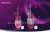 Flower Crystal White Glass Cosmetic Containers Pump Perfume Bottle