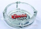 Printed Round Clear Glass Ashtrays Cut Glass Ashtray With Deco