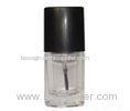 Clear Empty 10ml Square Glass Nail Polish Bottles With PP Cap , Brush