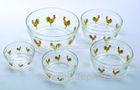 Transparent Decorative Glass Bowls Glass Salad Bowls Set With Cap , Deco