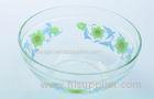 Transparent 5pc Home Glass Salad Bowl Set With Cap And Deco
