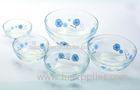 Home Clear Decorative Glass Bowls 5 Piece Glass Bowl Set