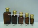 35ml 50ml Amber Square Glass Essential Oil Bottles With PP / Aluminum Cap