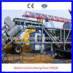 Easy Operation Mobile Cement Mixing Plant YHZS25 for Sale