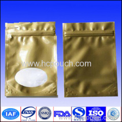 Plastic zip lock laminated aluminum foil bag