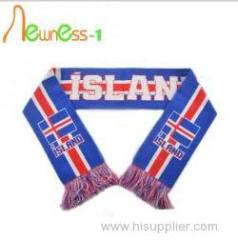 Knitting Soccer Club Fans Sports Scarves With Logo Design