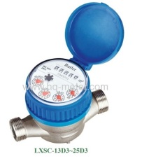 Single jet dry type Vane Wheel brass water meter