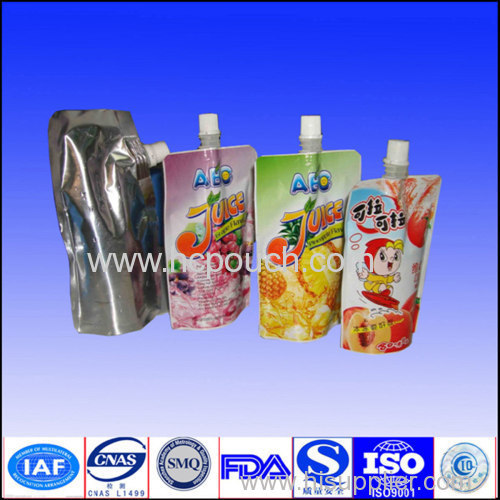 Doypack Fruit juice spout aluminum foil pouch