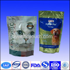 doypack aluminum foil bag for dog food with zipper