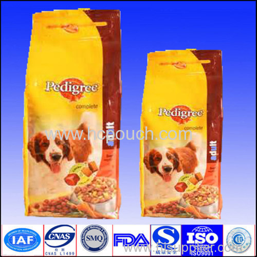 aluminum foil side gussted pouch for dog food