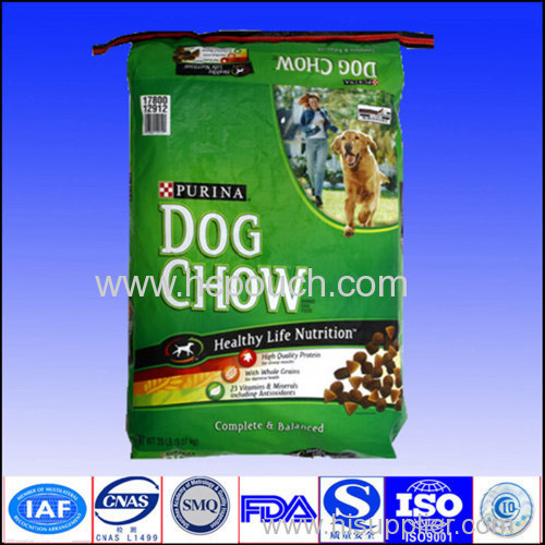 Customized printed top sealed aluminium foil dog food pouch