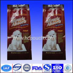 Customized printed top sealed aluminium foil pet food bag