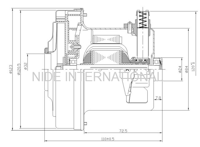 1600W Vacuum Cleaner Motor with Height of 110mm