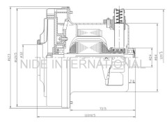 1600W Vacuum Cleaner Motor with Height of 110mm