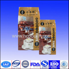 plastic coffee bag with valve