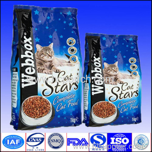 colored printing aluminium foil packaging pouch for cat food