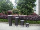 UV Resistant Cane / Wicker Flower Pot For Restaurant Office Bar