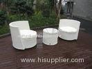 Waterproof White Resin Wicker Chair Set For Home / Restaurant