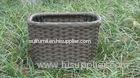 Strong Plastic Rattan Storage Boxes , Brown Rattan Storage Case