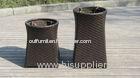 Resin Wicker Storage Box , Grey Synthetic Rattan Storage Case