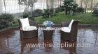 Outdoor Garden Brown PE Rattan Obelisk Chair With Aluminum Frame