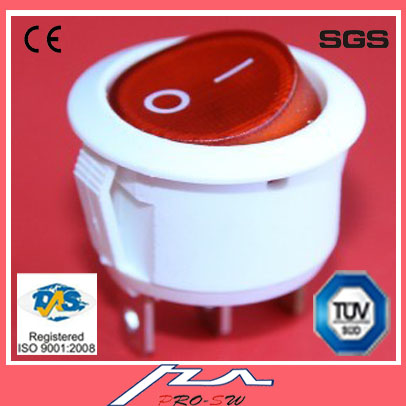 23*15 10a round illuminated rocker switch