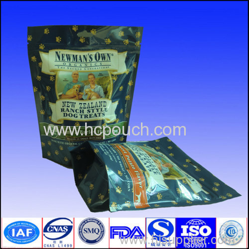 Stand up aluminum foil doypack bag with tear notch and zipper