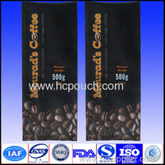 coffee plastic bags with valve