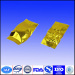 Aluminum foil side gussted gold pouch