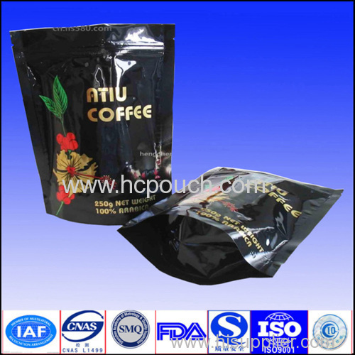 black coffee bag with valve